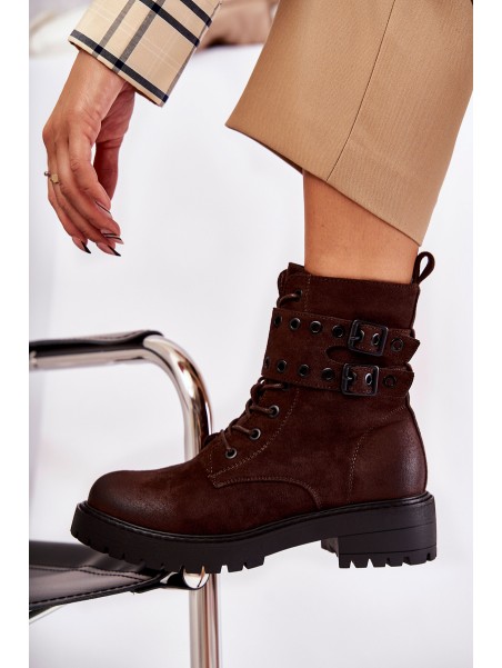 Women's Suede Warm Boots Brown Silvor