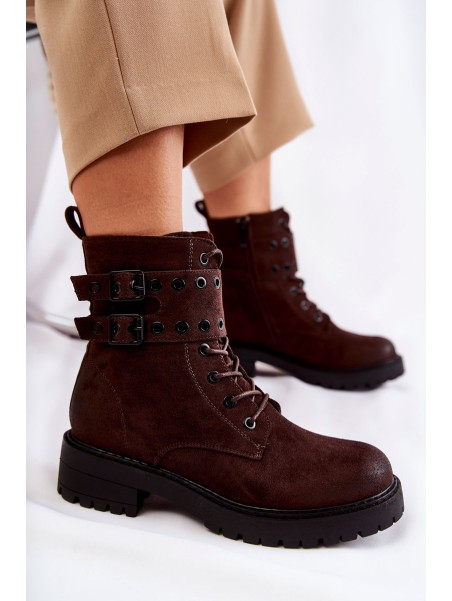 Women's Suede Warm Boots Brown Silvor