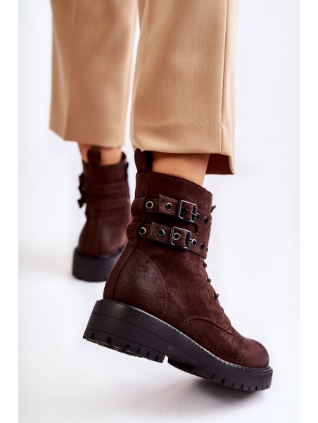 Women's Suede Warm Boots Brown Silvor