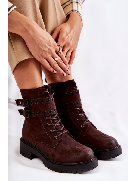 Women's Suede Warm Boots Brown Silvor