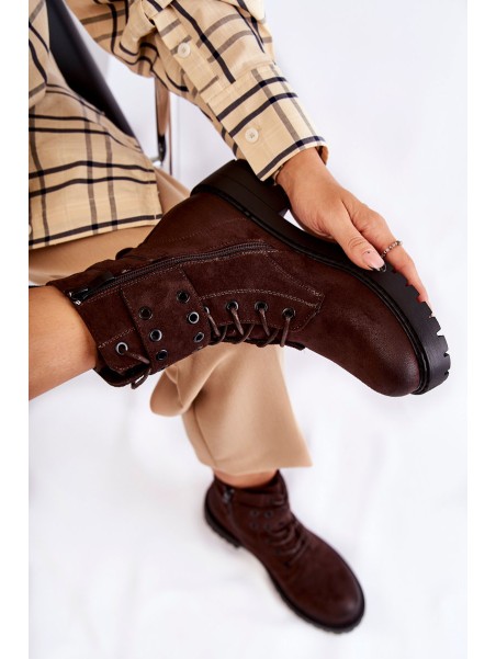 Women's Suede Warm Boots Brown Silvor