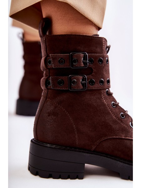 Women's Suede Warm Boots Brown Silvor