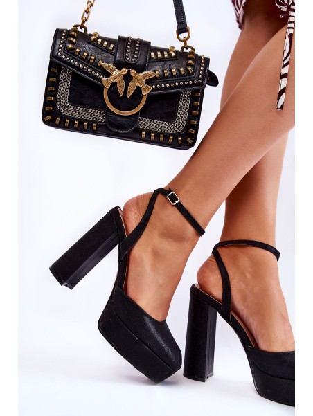 Women's Sandals Glitter On a Heel black Rosel