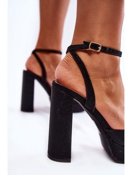 Women's Sandals Glitter On a Heel black Rosel