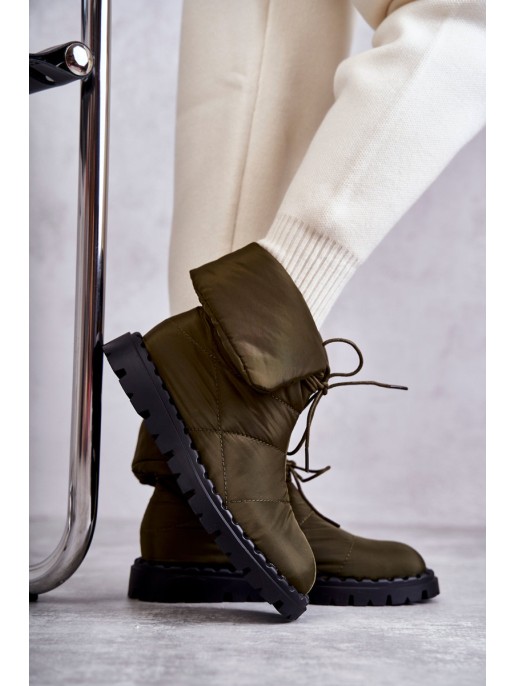 Women's insulated boots Green Emelie Women's insulated boots Green Emelie