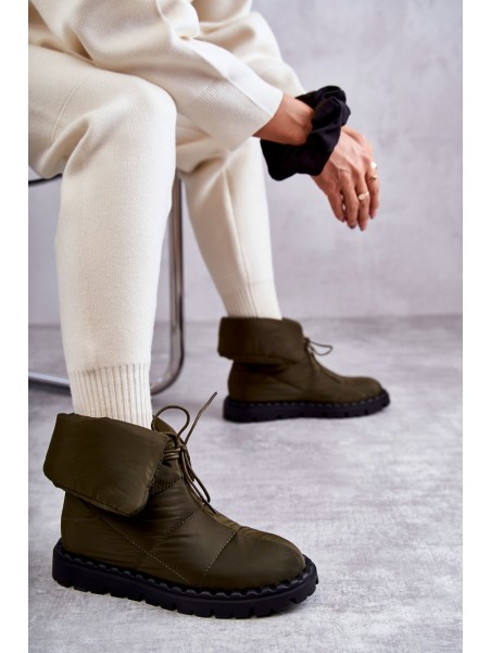 Women's insulated boots Green Emelie