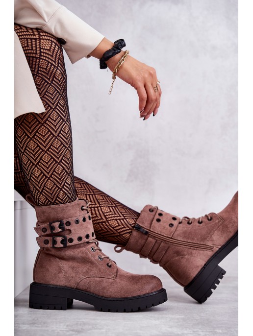 Women's Suede Warm Boots Bright brown Silvor