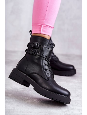 Women's Warm Leather Boots Black Silvor 2