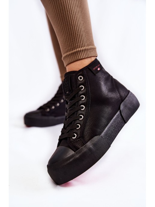 Women's High Sneakers Cross Jeans KK2R4055C Black Women's High Sneakers Cross Jeans KK2R4055C Black
