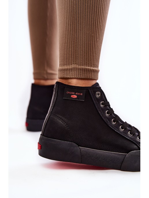 Women's High Sneakers Cross Jeans KK2R4055C Black Women's High Sneakers Cross Jeans KK2R4055C Black