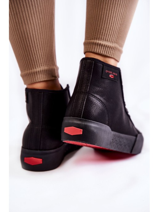 Women's High Sneakers Cross Jeans KK2R4055C Black Women's High Sneakers Cross Jeans KK2R4055C Black