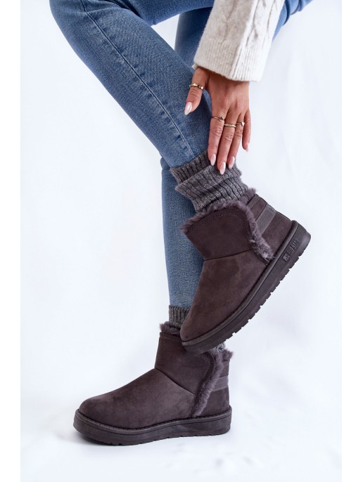 Moteriški sniego batai Big Star KK274623 pilka Moteriški sniego batai Big Star KK274623 pilka