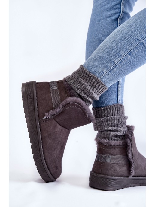 Moteriški sniego batai Big Star KK274623 pilka Moteriški sniego batai Big Star KK274623 pilka