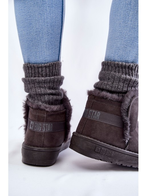 Moteriški sniego batai Big Star KK274623 pilka Moteriški sniego batai Big Star KK274623 pilka