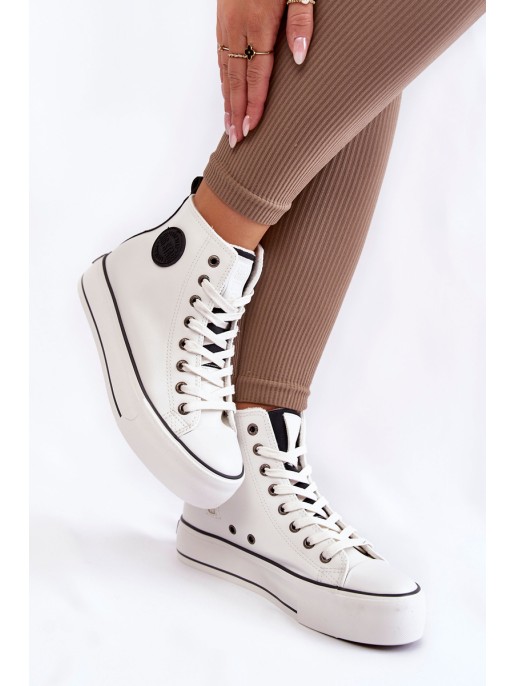 Moteriški aukštai izoliuoti sportbačiai Big Star KK274170 balti