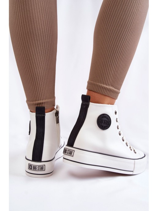 Moteriški aukštai izoliuoti sportbačiai Big Star KK274170 balti