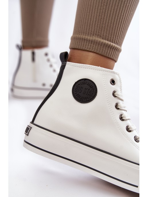 Moteriški aukštai izoliuoti sportbačiai Big Star KK274170 balti