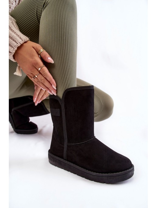 Women's High Snow Boots Big Star KK274618 Black Women's High Snow Boots Big Star KK274618 Black