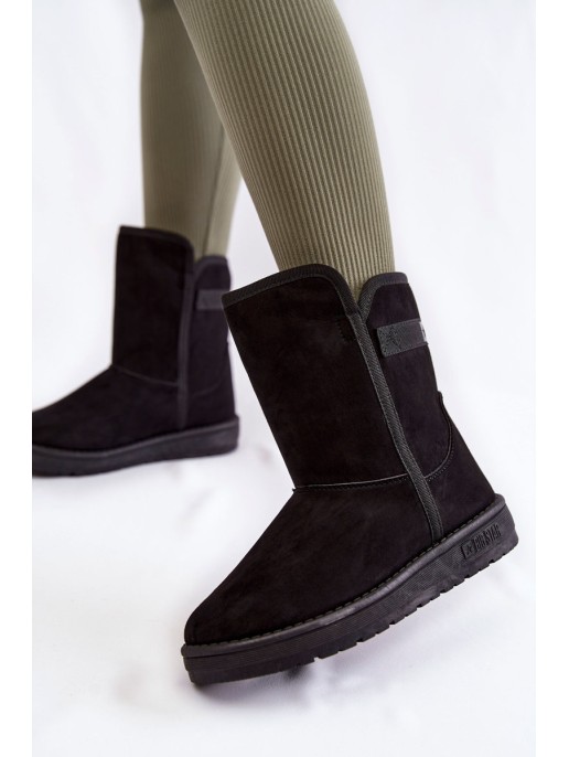 Women's High Snow Boots Big Star KK274618 Black Women's High Snow Boots Big Star KK274618 Black