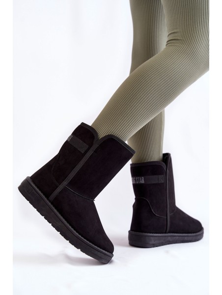 Women's High Snow Boots Big Star KK274618 Black