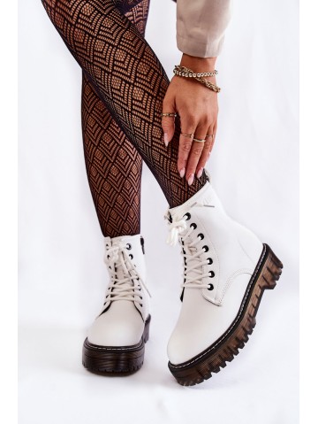 Women's boots with zipper Big Star KK274536 White 2