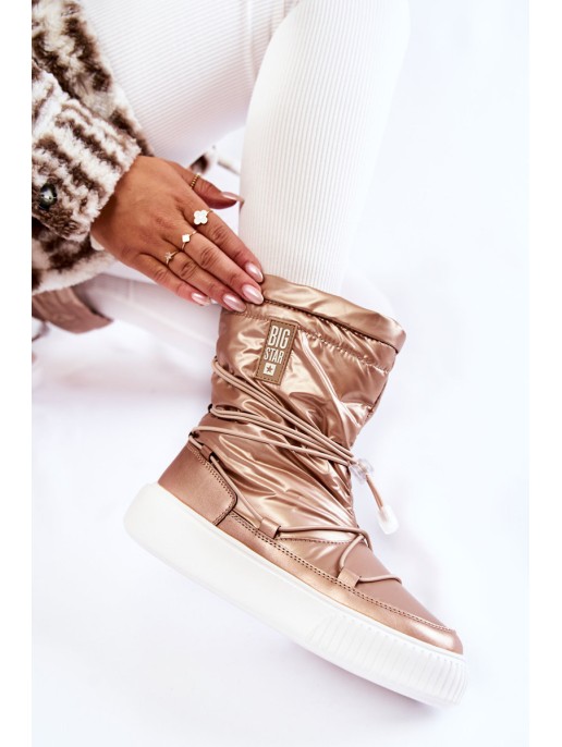 Moteriški izoliuoti sniego batai Big Star KK274194 Beige Moteriški izoliuoti sniego batai Big Star KK274194 Beige