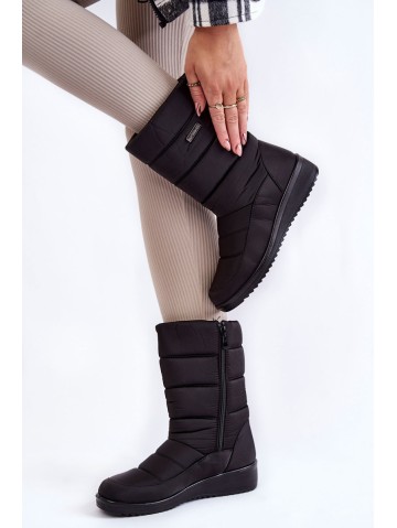 Warm Wedge Snow Boots Black Calena 2