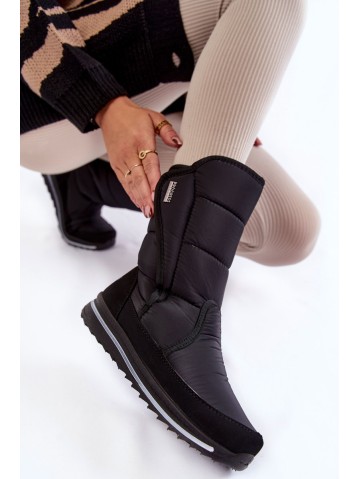 Women's Snow Boots With Velcro Progress PROGJ-22-128 Black 2