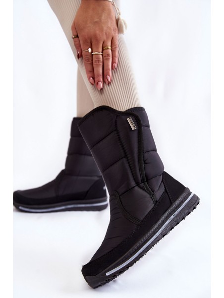 Women's Snow Boots With Velcro Progress PROGJ-22-128 Black