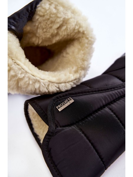 Women's Snow Boots With Velcro Progress PROGJ-22-128 Black