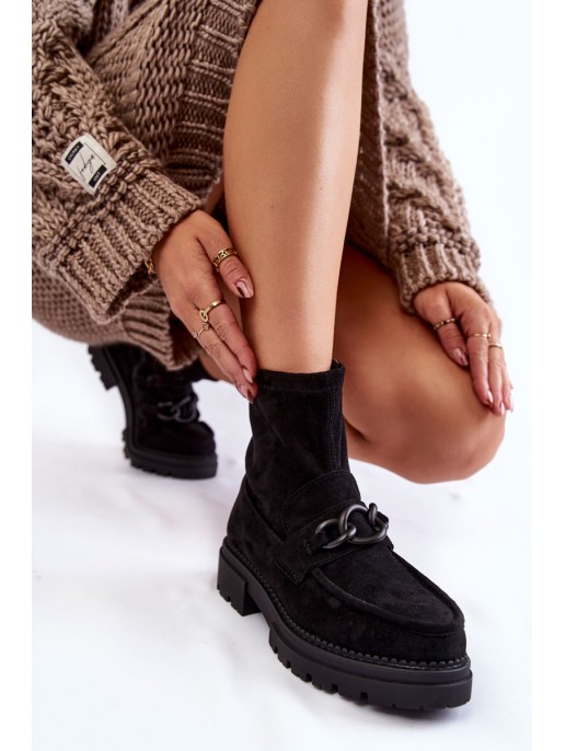 Moteriški zomšiniai bateliai La.Fi 250042B-SU Juodi