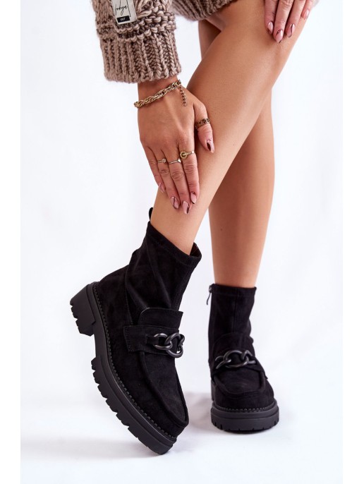 Moteriški zomšiniai bateliai La.Fi 250042B-SU Juodi