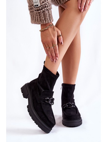 Moteriški zomšiniai bateliai La.Fi 250042B-SU Juodi