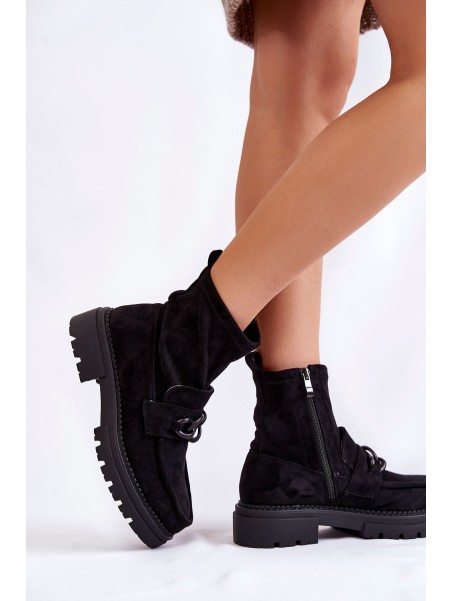 Moteriški zomšiniai bateliai La.Fi 250042B-SU Juodi