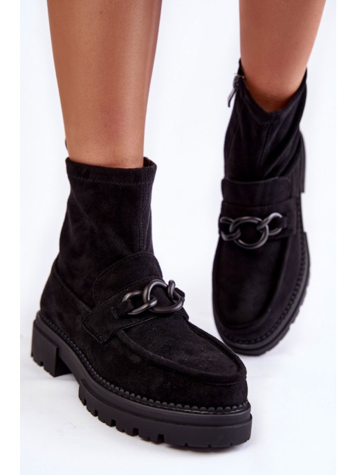 Moteriški zomšiniai bateliai La.Fi 250042B-SU Juodi