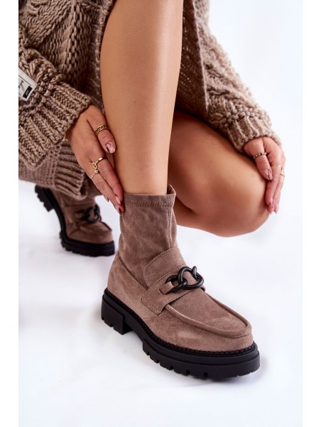 Women's Suede Booties La.Fi 250042B-SU Beige