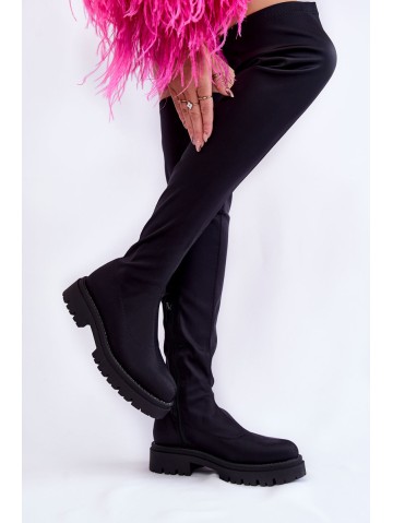 Moteriški batai virš kelių Juoda Brinna 2