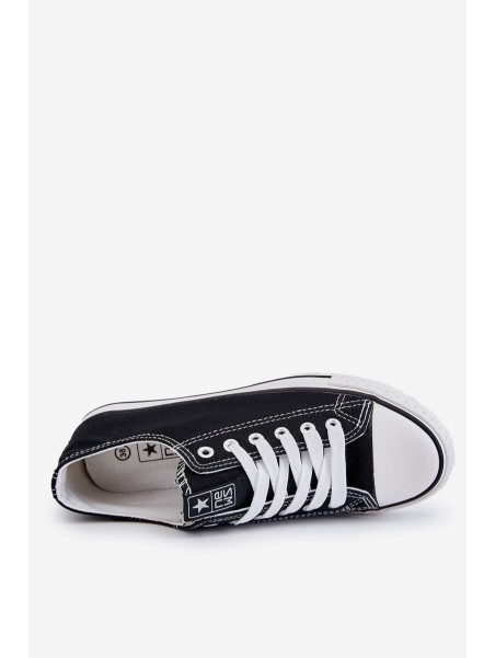 Women's Classic Sneakers Black and White Ecoma