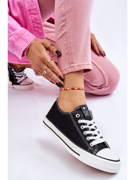 Women's Classic Sneakers Black and White Ecoma