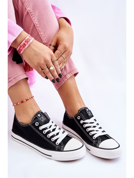 Women's Classic Sneakers Black and White Ecoma