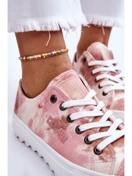 Madingi žemi sportbačiai Big Star LL274044 Pink-Beige