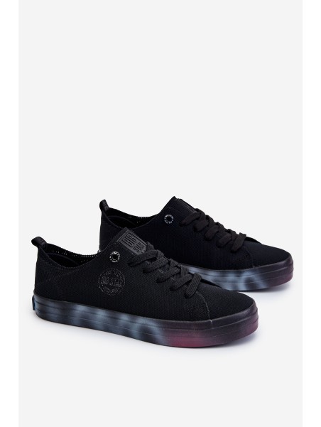 Moteriški sportbačiai su spalvinga platforma Big Star LL274239 Juodi