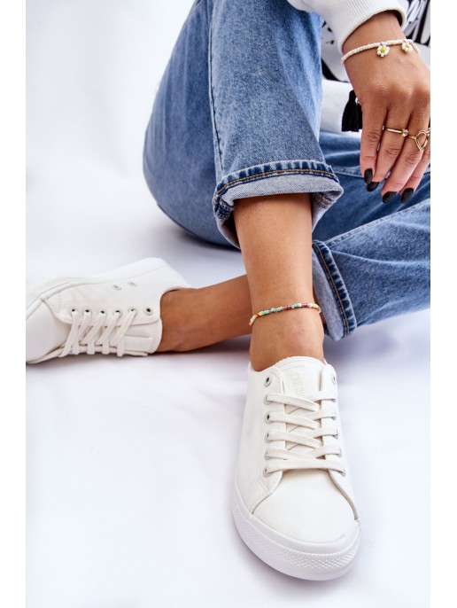 Women's Smooth Low Sneakers Big Star LL274058 White