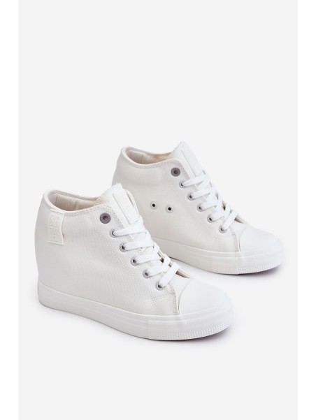Hidden Wedge High Sneakers Big Star LL274035 White