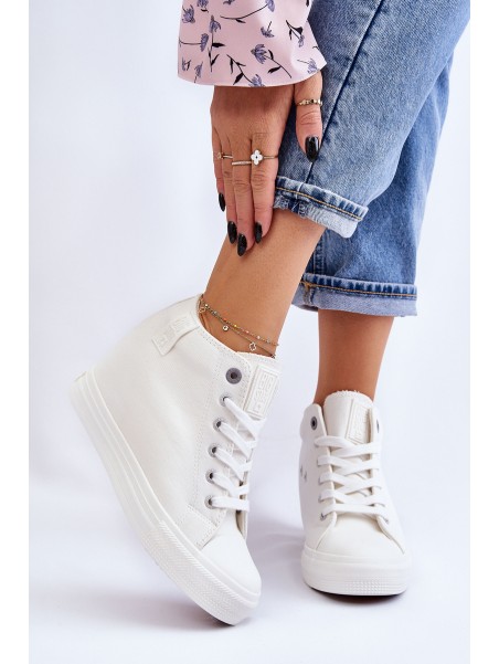 Hidden Wedge High Sneakers Big Star LL274035 White