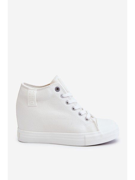 Hidden Wedge High Sneakers Big Star LL274035 White