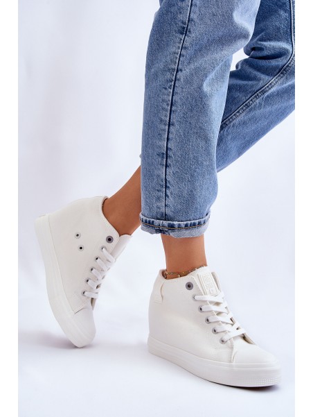 Hidden Wedge High Sneakers Big Star LL274035 White