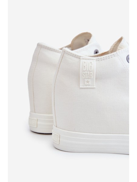 Hidden Wedge High Sneakers Big Star LL274035 White