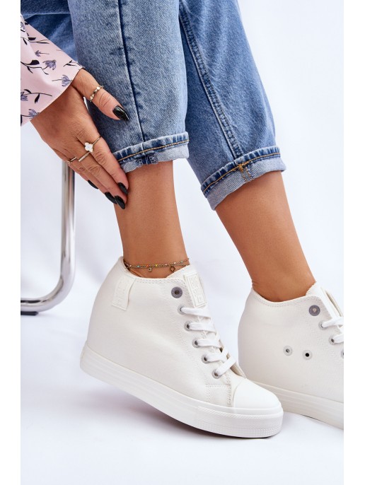 Hidden Wedge High Sneakers Big Star LL274035 White