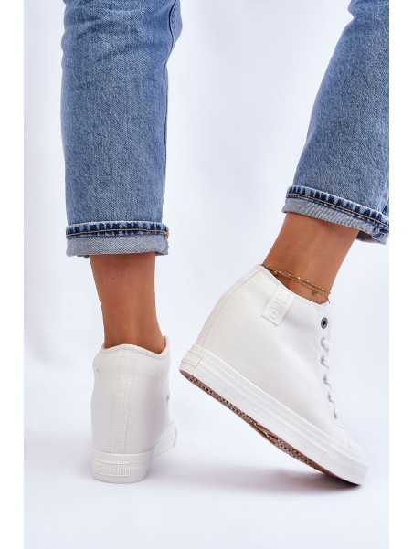Hidden Wedge High Sneakers Big Star LL274035 White